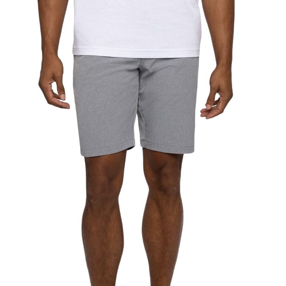 Travis Mathew Beck Chino Shorts Mid Length Lightweight Casual Golf Gray 38